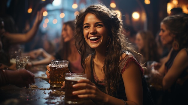 La bière sur la table de l'Oktoberfest