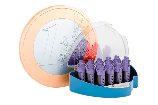 Bigoudis avec rendu 3D de la pièce en euros