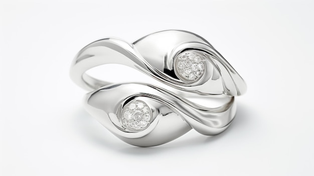 Bijoux en argent splendeur scintillante pour enfants sur fond blanc