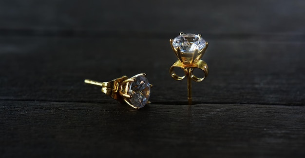 Bijoux en diamant macro isolé