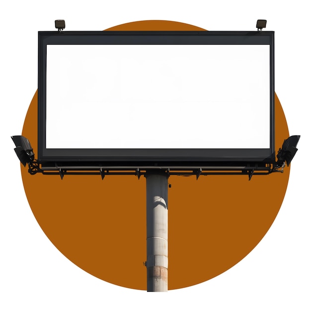 Billboard blanc Billboard isolé sur un fond transparent Billboard blanc png
