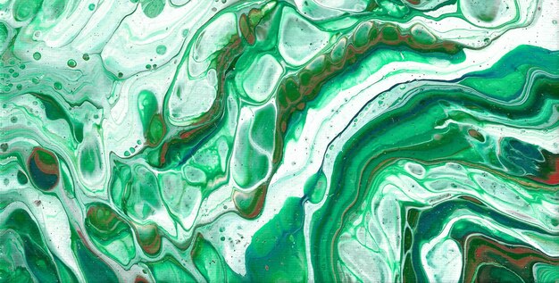Billes vertes sur fond de marbre vert