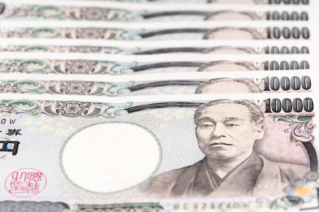 Billet de banque japonais, le yen est la monnaie officielle du Japon