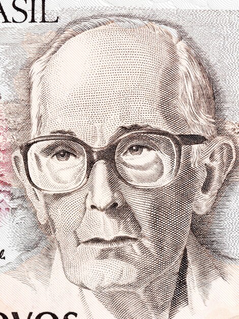 Photo un billet d'un dollar avec une photo d'un homme portant des lunettes