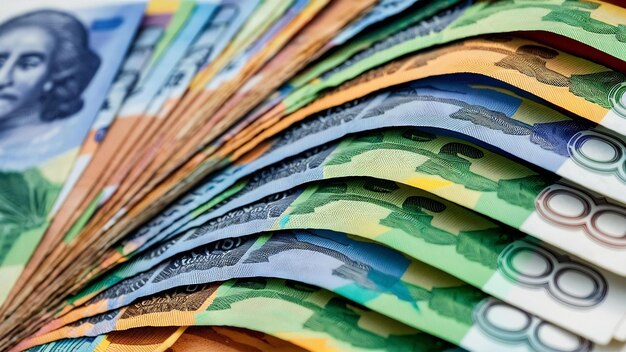 Photo les billets de banque brésiliens de 100 réais ont été copiés.