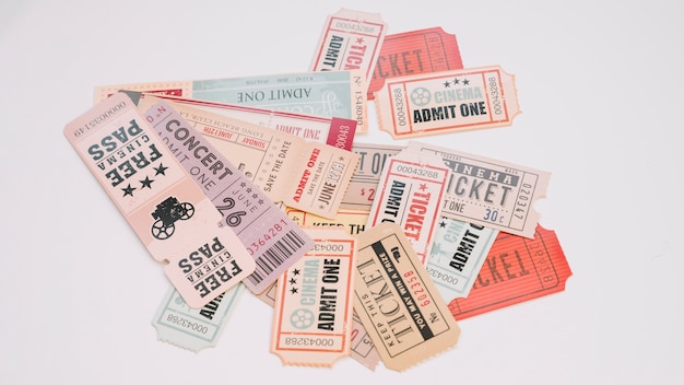 Billets de cinéma vintage