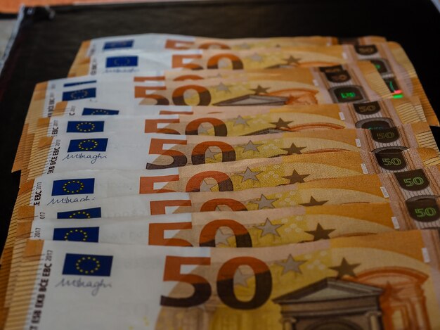 Photo billets en euros, union européenne