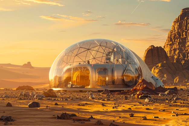 Biodome immersif UHD de Mars Une exploration réaliste de la vie sur la planète rouge