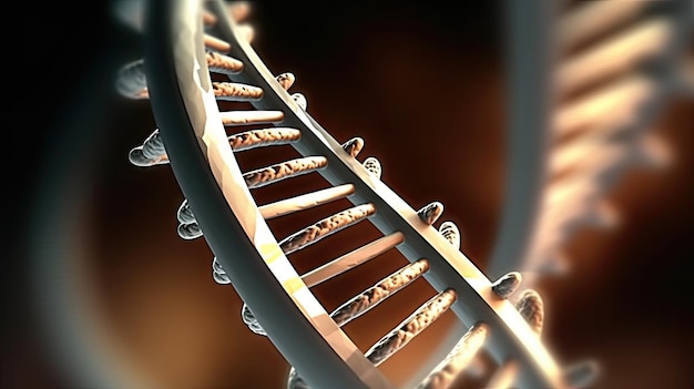 Biologie cellulaire humaine Structure moléculaire de l'ADN IA générative