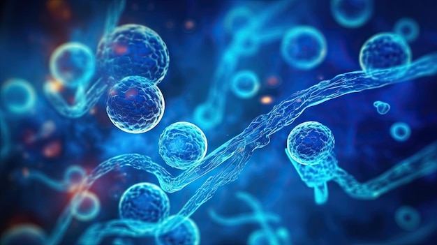 Biologie cellulaire humaine Structure moléculaire de l'ADN IA générative