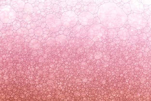 Photo la biotechnologie rose texturered bubbles abstractmacro close up de bulles de savon