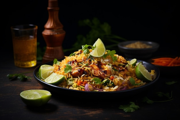 Biryani avec du miel d'or