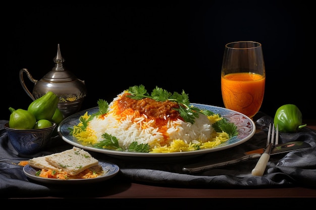 Biryani avec de la marmelade savoureuse