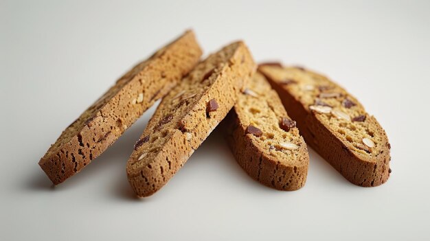 Biscotti sur un fond blanc isolé