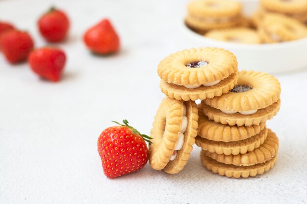 Biscuit confiture du désert à la fraise