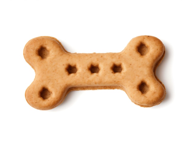 Un biscuit en forme d'os de chien