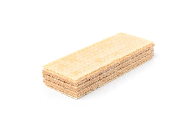 Biscuit gaufrette vanille isolé