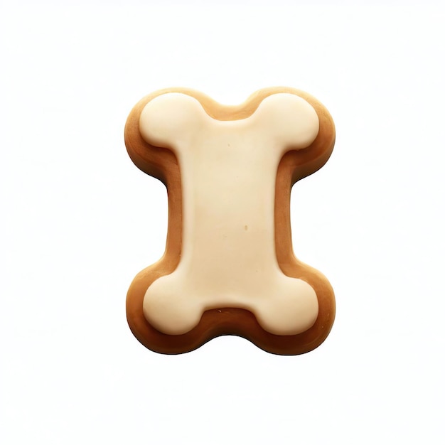 un biscuit avec la lettre o dessus