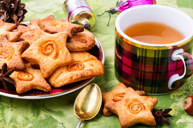 Biscuit de Noël sur rétro