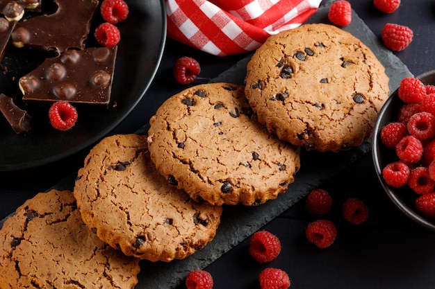 Biscuits Americano au chocolat et aux baies Biscuits à l'avoine et au chocolat