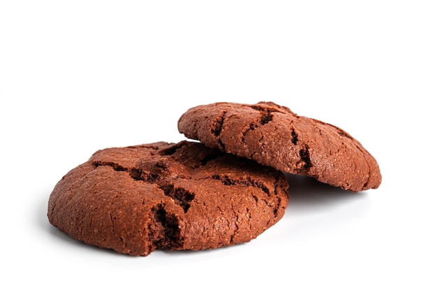 Biscuits Americano au chocolat isolés sur fond blanc. Photo de haute qualité