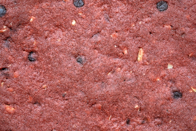 Biscuits au beurre de biscuits de velours rouge sur fond gros plan