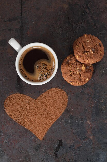 Biscuits au café et aux pépites de chocolat