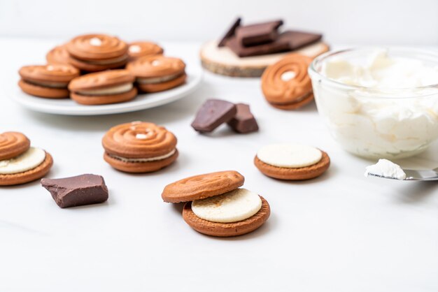 biscuits au chocolat à la crème