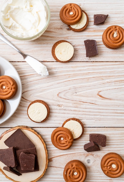 biscuits au chocolat à la crème