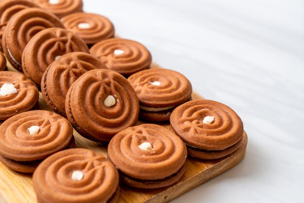 biscuits au chocolat à la crème