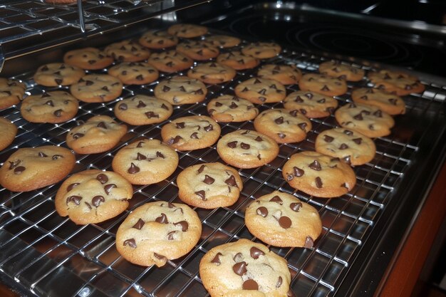 Des biscuits au chocolat faits maison, cuits avec amour.