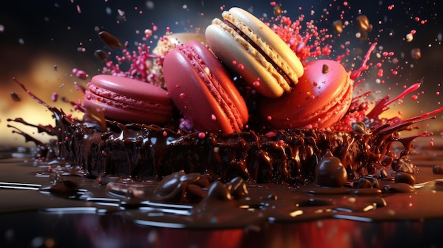 biscuits au chocolat HD 8K fond d'écran Image photographique