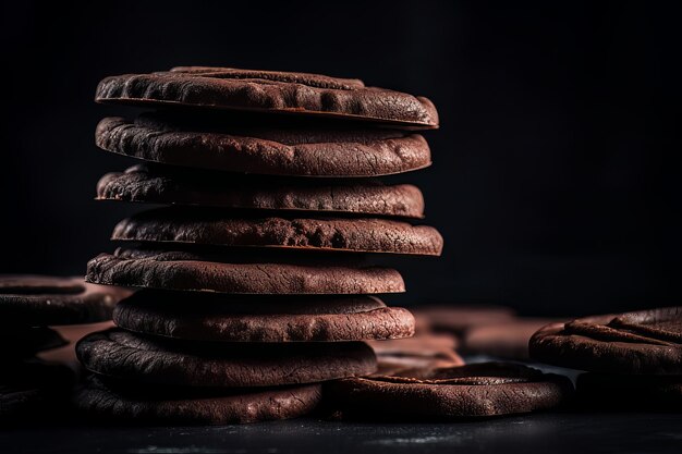 Biscuits au chocolat Illustration AI Générative