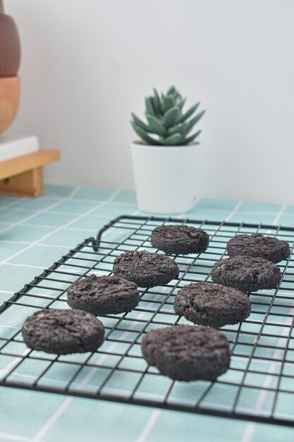 Biscuits au chocolat noir