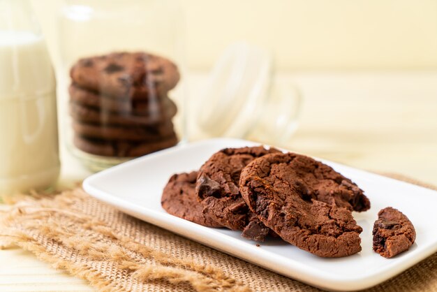 biscuits au chocolat avec pépites de chocolat