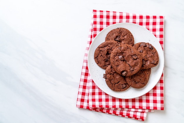 biscuits au chocolat avec pépites de chocolat