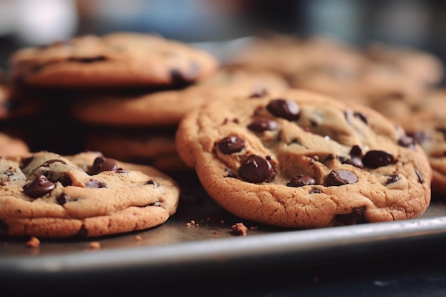 Des biscuits au chocolat