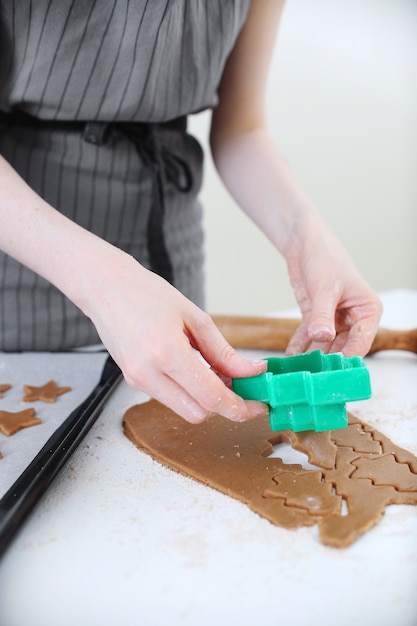 Biscuits au gingembre et sapin de Noël