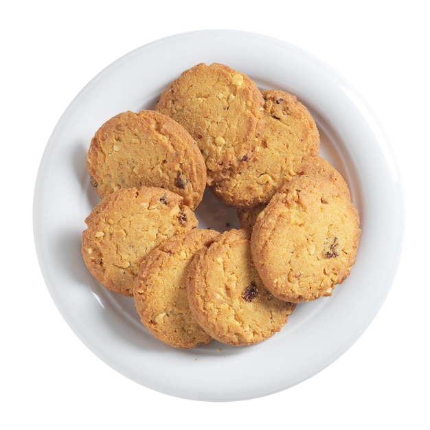 Biscuits aux noix dans l'assiette