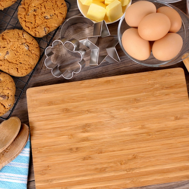 Biscuits aux pépites de chocolat avec des ingrédients