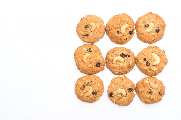 biscuits aux raisins secs et noix de cajou grillées