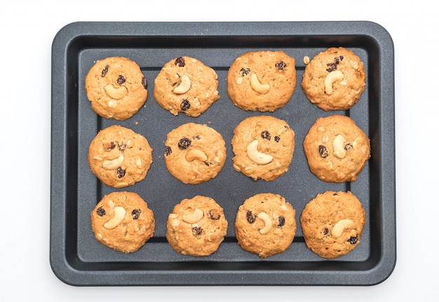 biscuits aux raisins secs et noix de cajou grillées