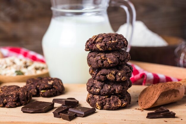 Biscuits à l&#39;avoine au chocolat