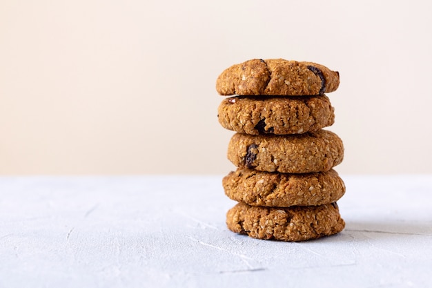 Biscuits à l'avoine et aux raisins secs.