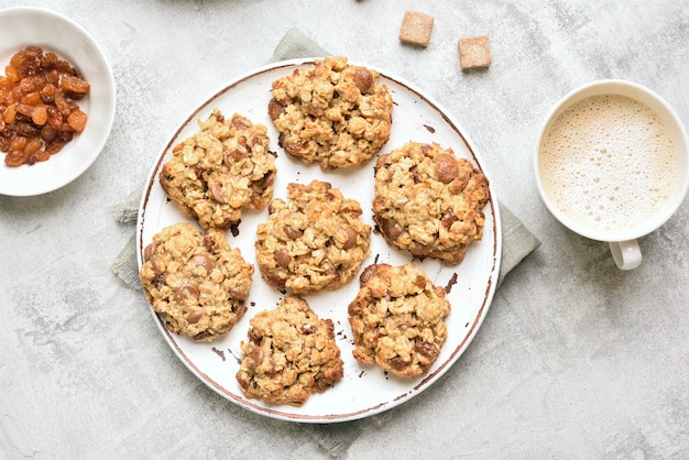 Biscuits à l'avoine et café sains