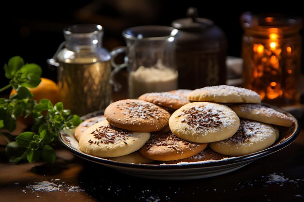 Photo biscuits borrachio aux graines d'anis desserts mexicains