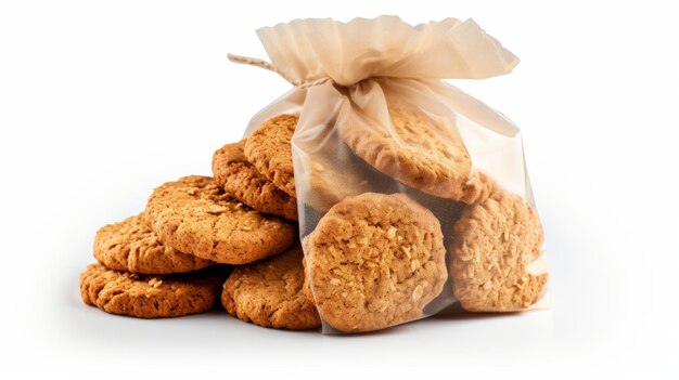 Des biscuits à la cannelle sur fond blanc