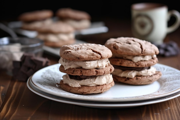 Biscuits à la crème au chocolat et à la cannelle