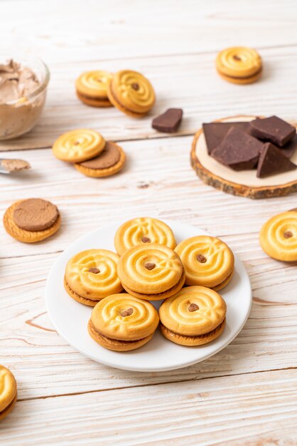 biscuits à la crème au chocolat