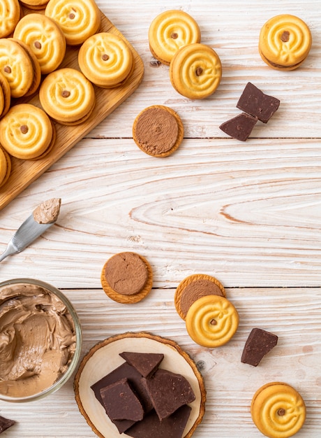 biscuits à la crème au chocolat